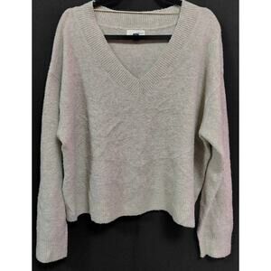 Universal Thread Goods Co Universal Thread V-Neck Sweater Gray Solid Size XL